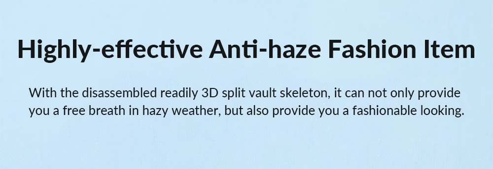 Xiaomi Light Breathing PM2.5 Anti-haze Face Masks Skin-friendly Material Anti-bacterial 3pcs- Dark Gray M