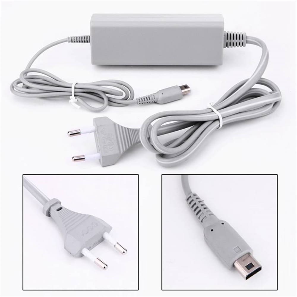 Replacement AC Power Adapter Charger Supply Cord Cable for WIIU- Light Gray