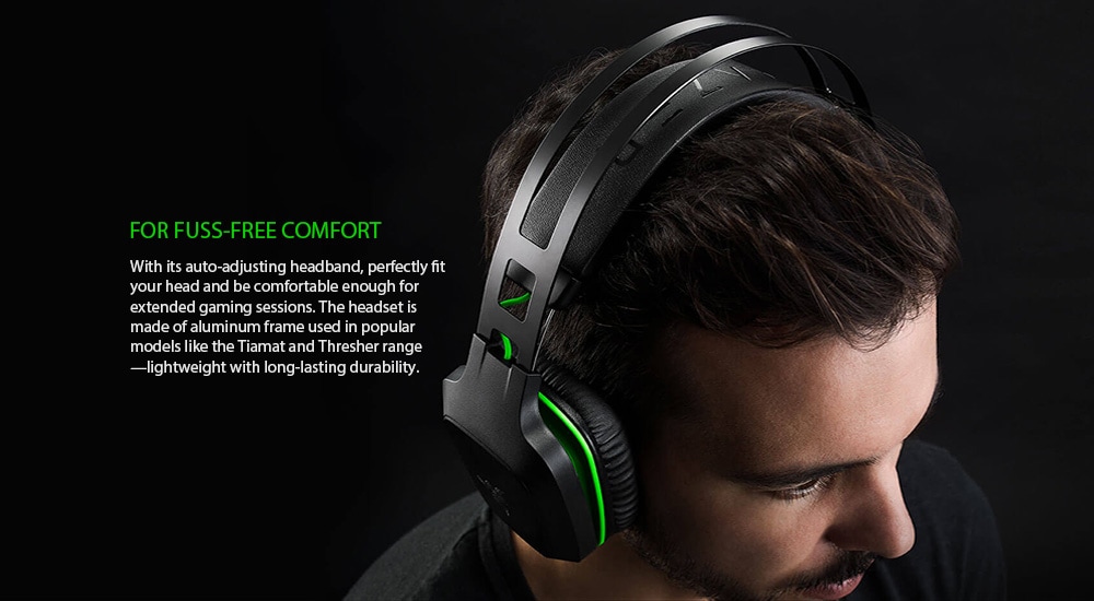 Razer Electra V2 Surround Sound Headphone Gaming Headset with In-line Control and Auto Adjusting Headband Detachable Boom Mic - Black