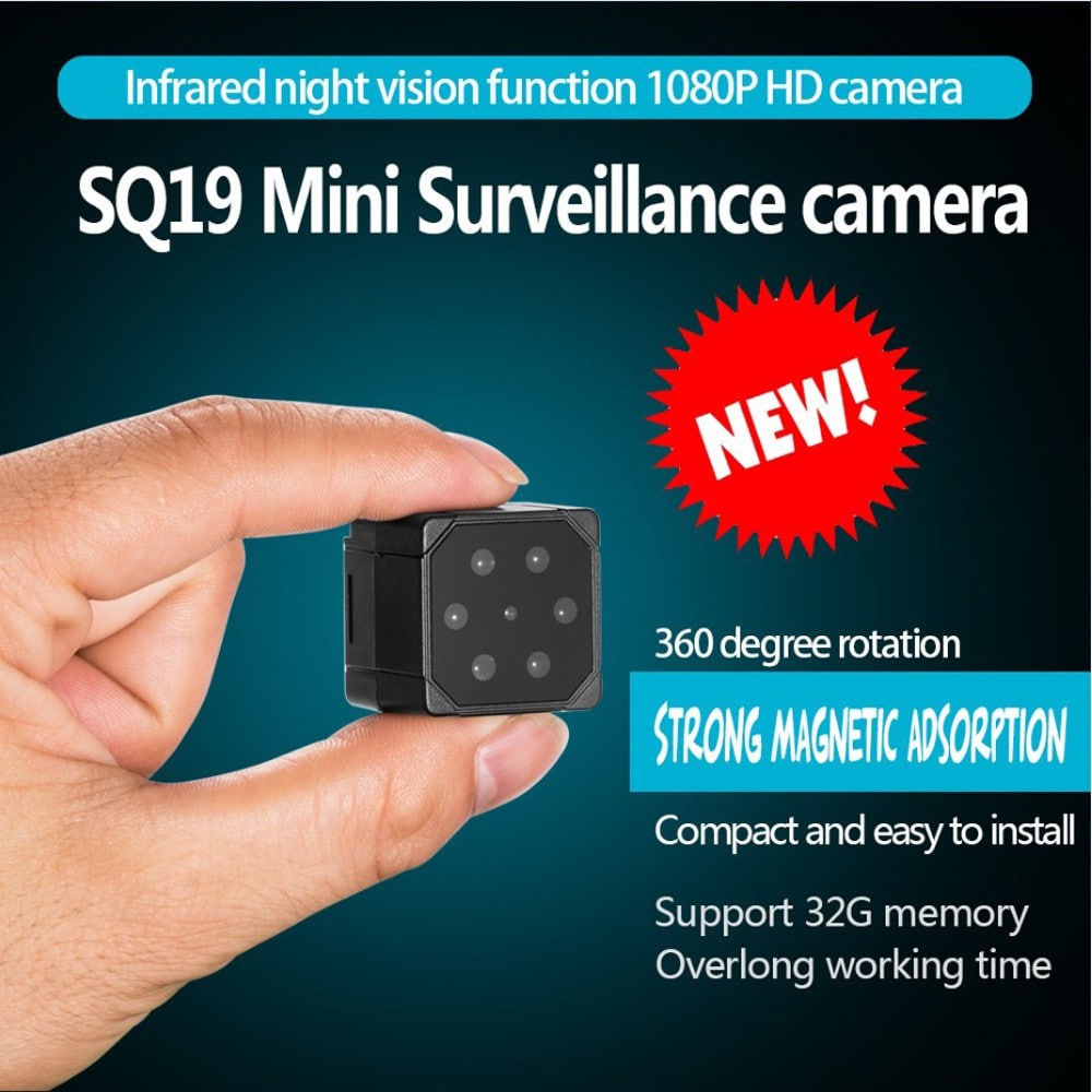 SQ19 1080P Mini Camera - Black