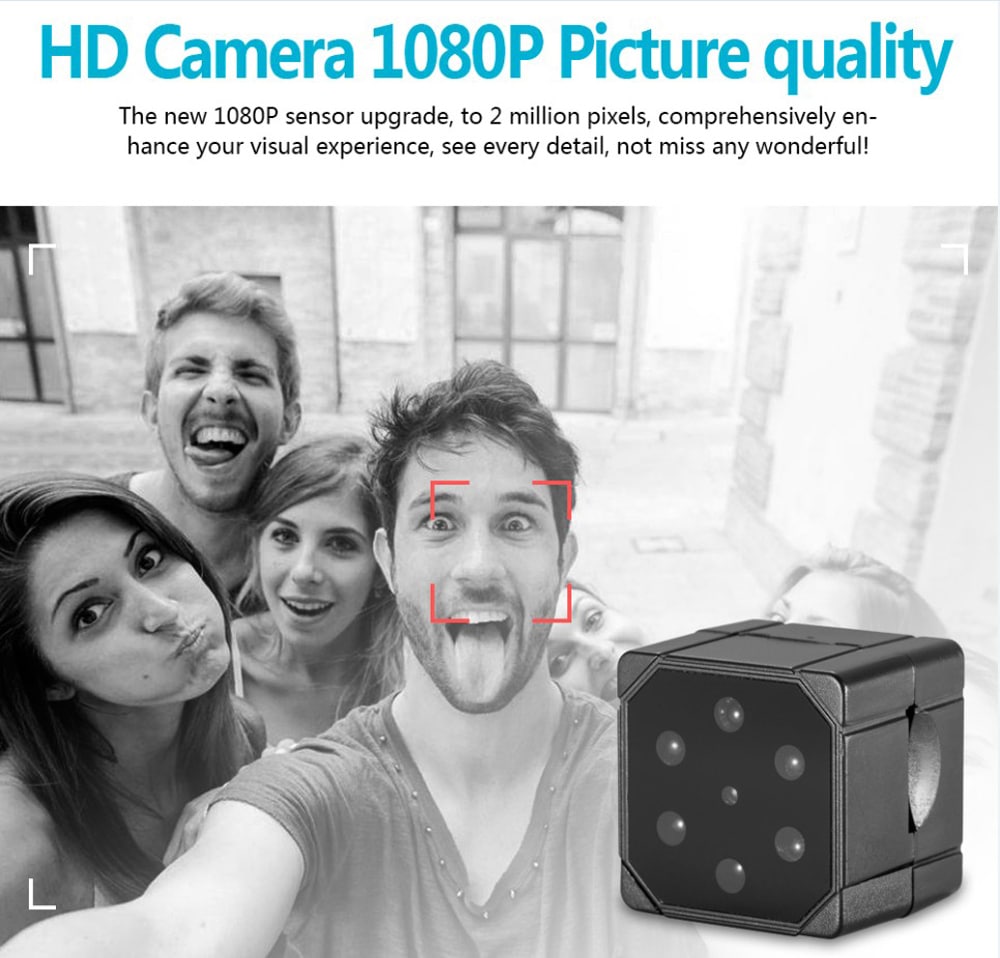 SQ19 1080P Mini Camera - Black