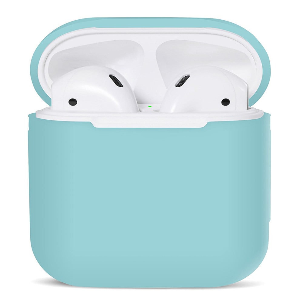 Protective Silicone Cover and Skin for Apple Airpods Charging Case- Cerulean