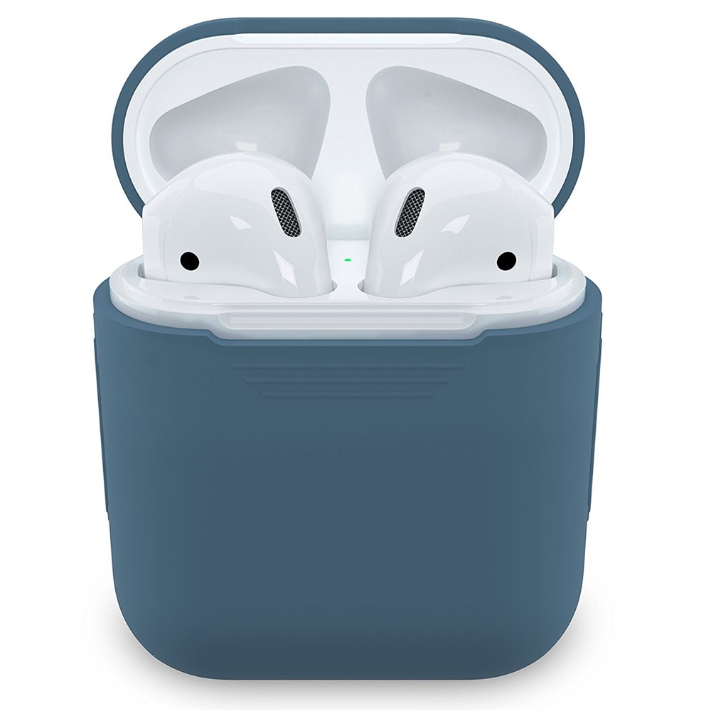 Protective Silicone Cover and Skin for Apple Airpods Charging Case- Cerulean