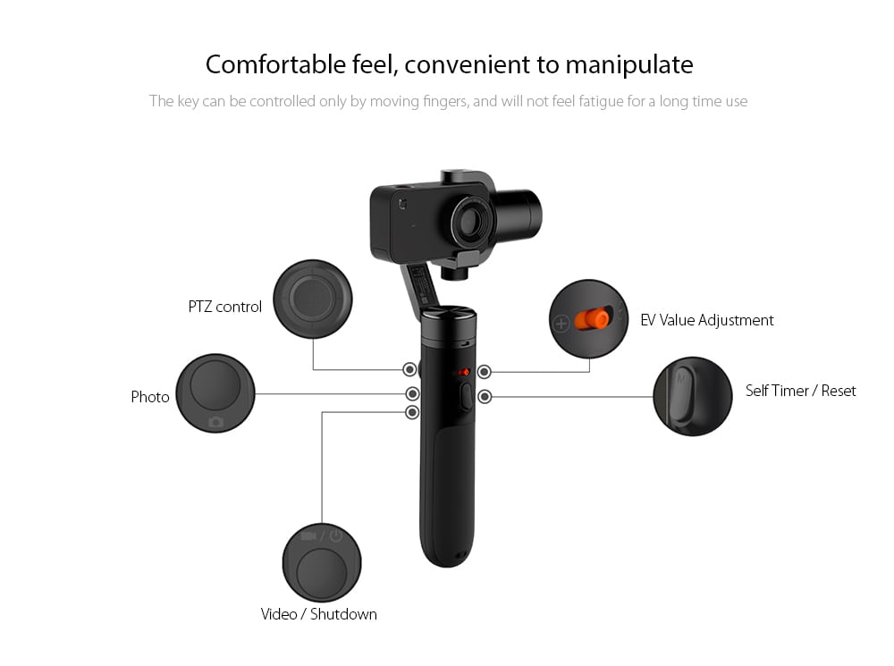 Xiaomi Mi Action Camera Handheld Gimbal for Mijia Mini Sports Camera- Black