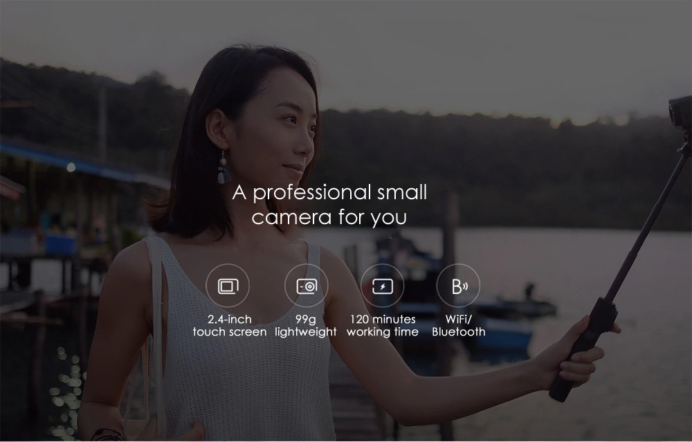 Xiaomi Mijia 2.4 inch Mini 4K 30fps Action Camera International Edition- Black