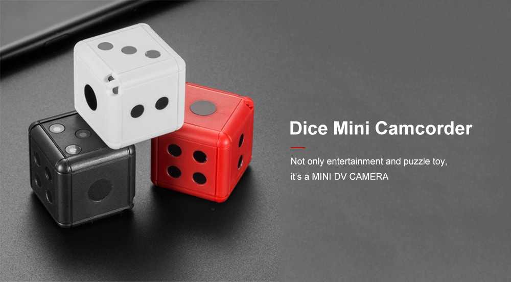 SQ16 1080P Dice Shape Mini Action Camera with Motion Detection HD Sports Camcorder- White