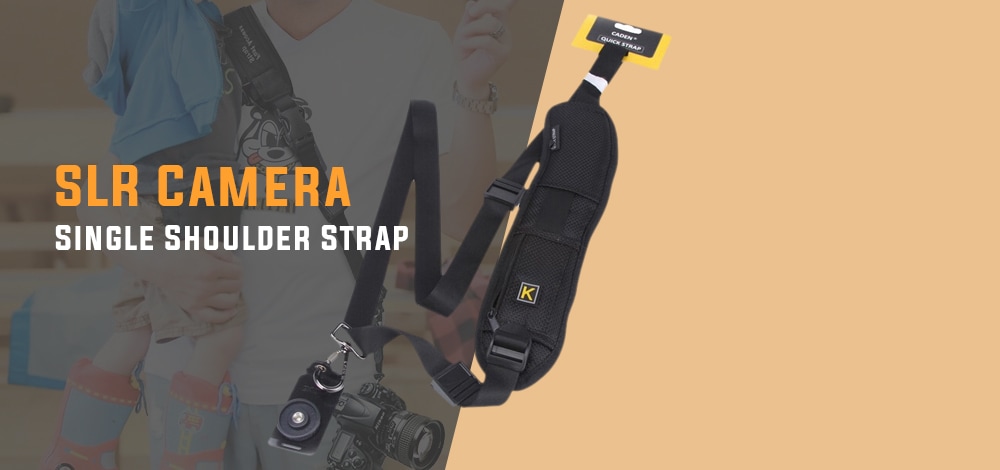Single Shoulder Strap for SLR Camera- Black