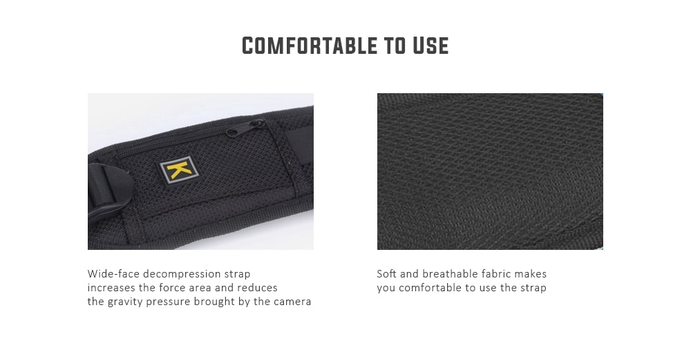 Single Shoulder Strap for SLR Camera- Black