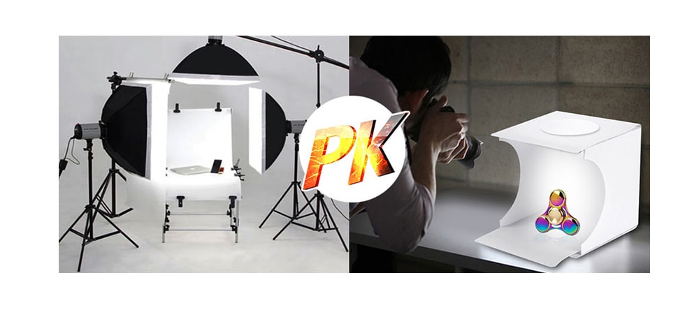 Portable Mini Photography Light Box Kit Foldable Small Home Studio- White