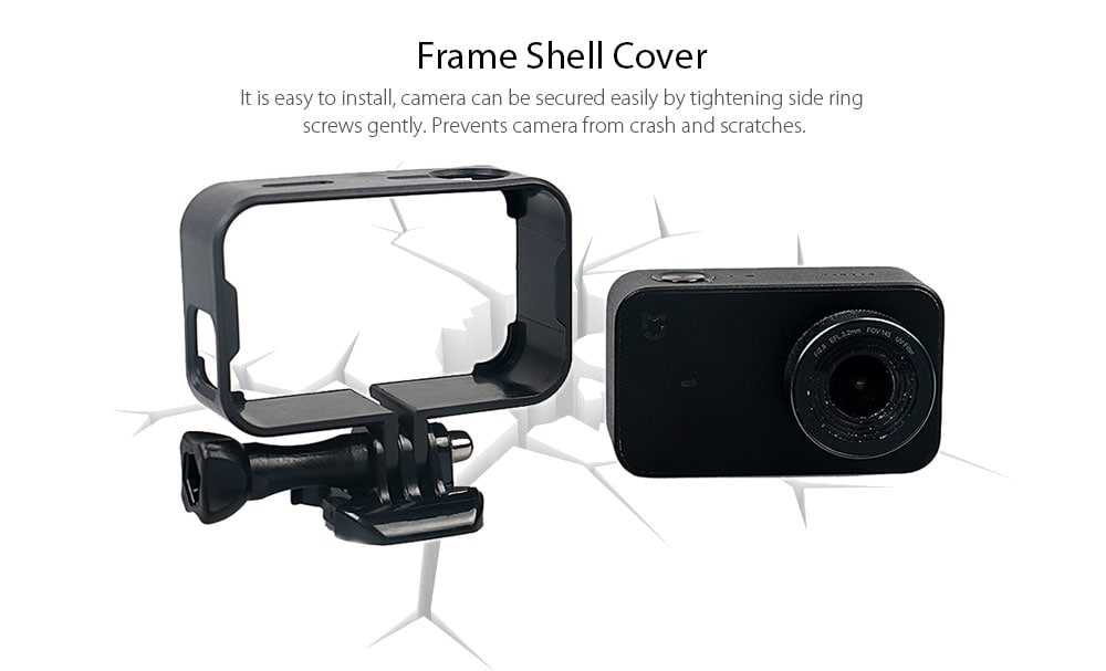 Sports Waterproof Frame Silicone Case Accessories for Xiaomi Mijia Camera - Black Regular