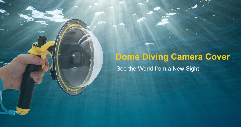 TELESIN GP - DMP - T05 Dome Diving Camera Cover Set for GoPro HERO5- Yellow