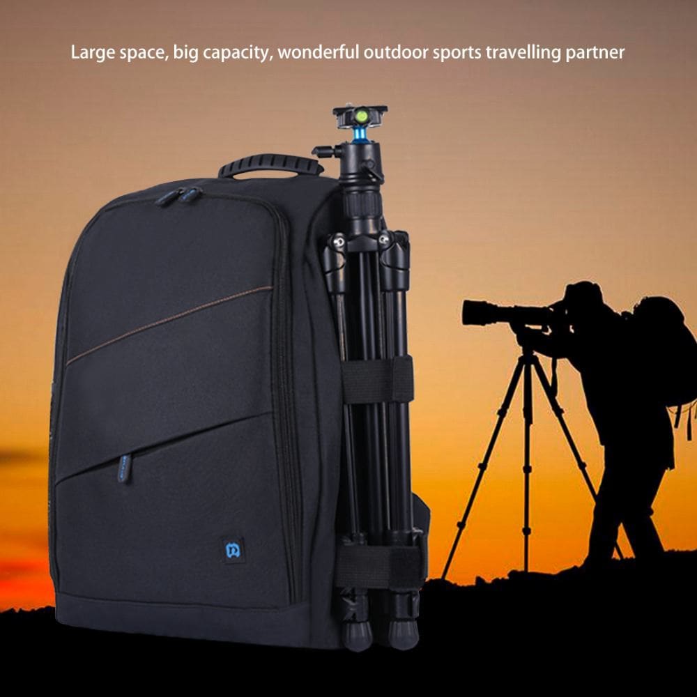 PULUZ PU5011 Outdoor Portable Waterproof Dual Shoulders Backpack Camera Bag- Blue Gray