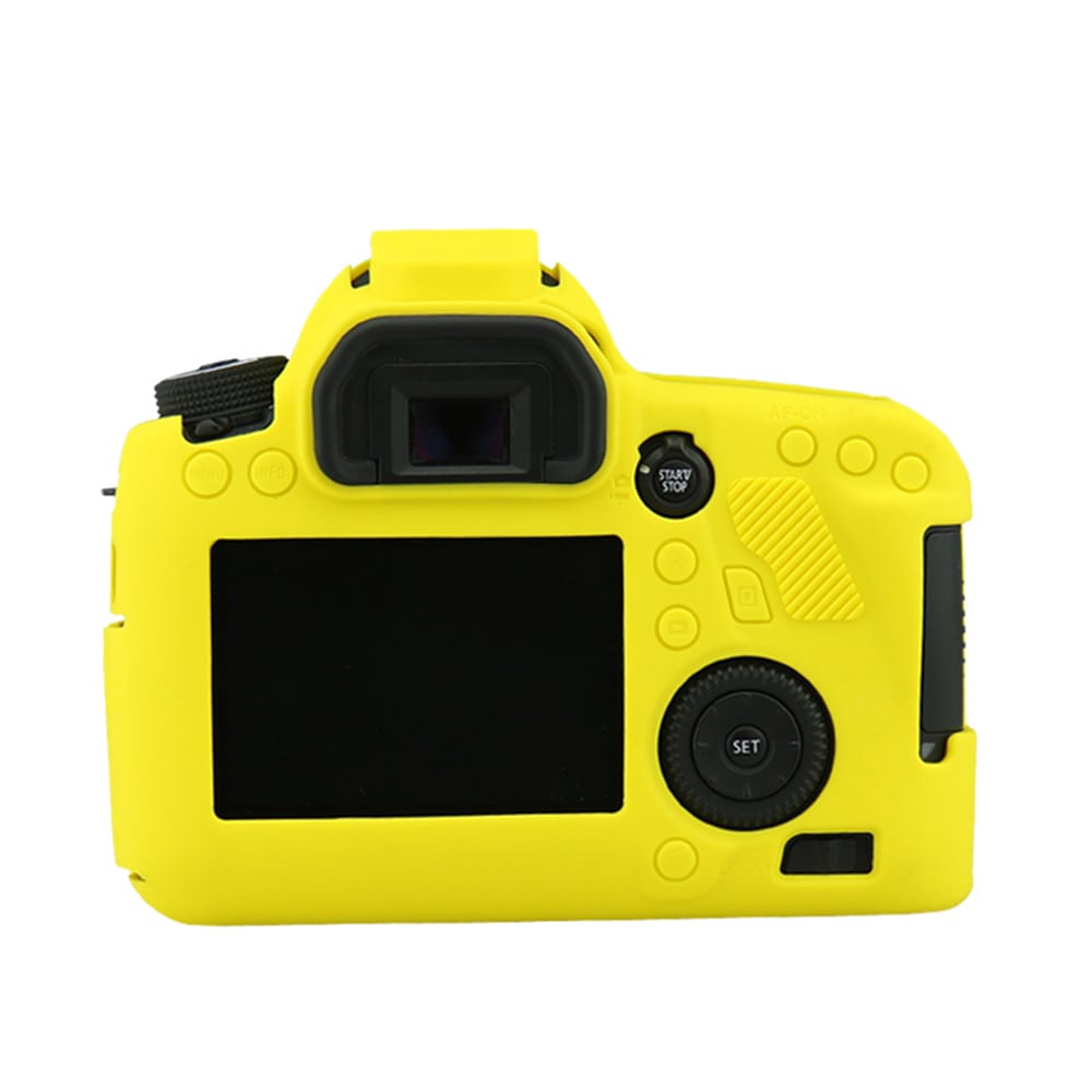 Soft Silicone Rubber Camera Protective Body Cover Case Skin for Canon 6D Camera Bag- Red