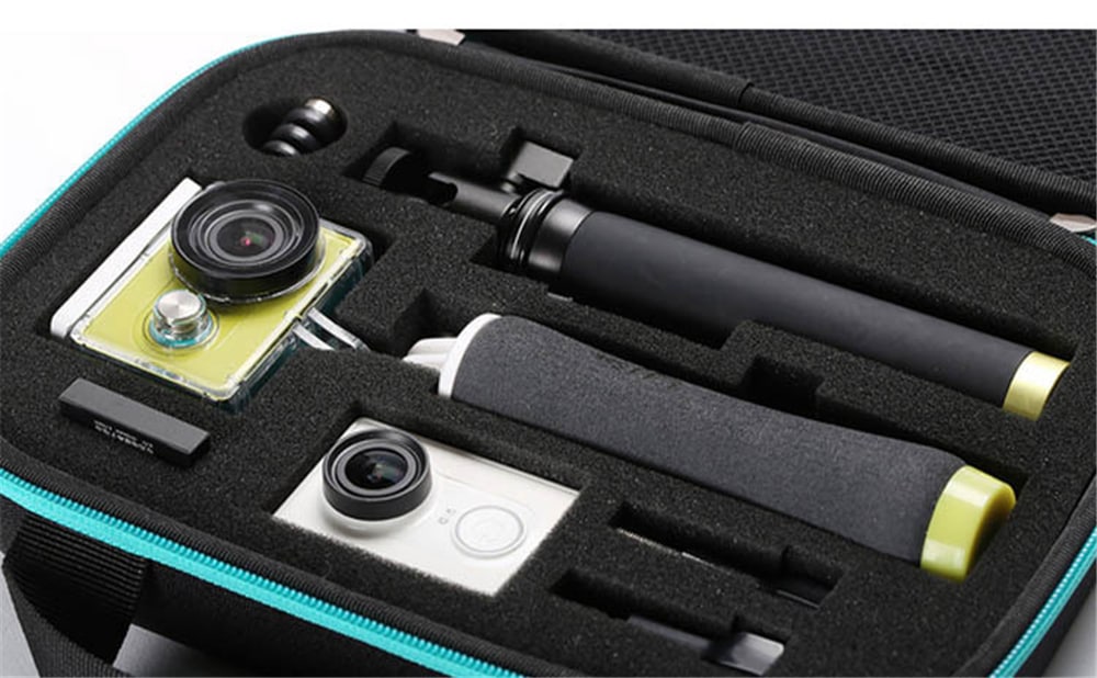 Yi GoPro camera and accessories Carrying Case- Black and Blue