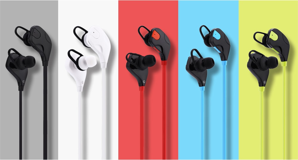 QY7S Wireless Bluetooth V4.1 Sport Earphones Headphones- Green