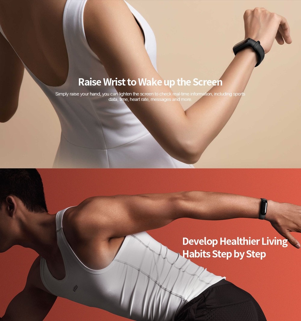 Xiaomi Mi Band 3 Smart Bracelet Heart Rate Monitor Bluetooth 4.2 Wristband- Black