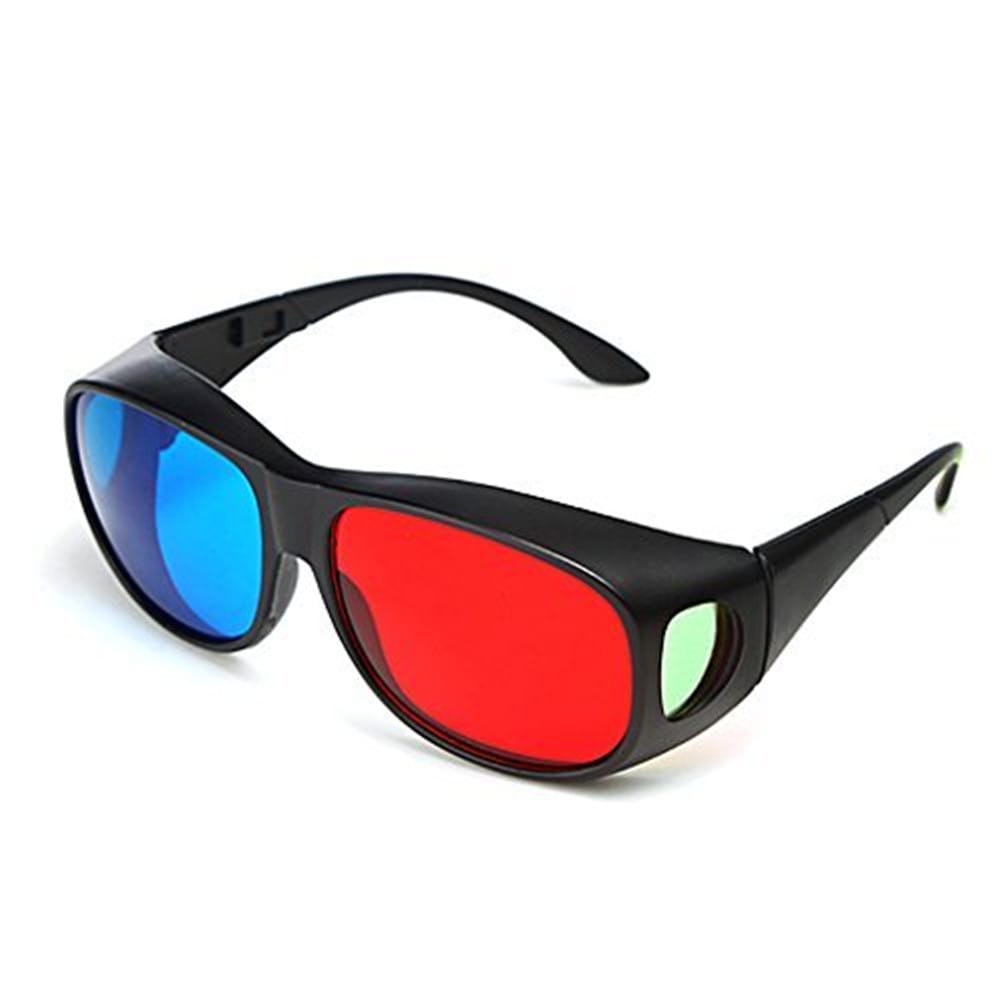 Red Blue 3D Glasses / Cyan Anaglyph Simple 3D Movie Game Extra Upgrade Style- Blue and Red