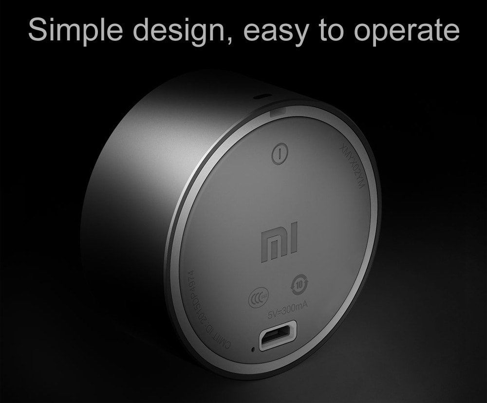 Original Xiaomi Mi Bluetooth 4.0 Speakers Wireless Audio Player Support Hands-free Phone Call- Gray