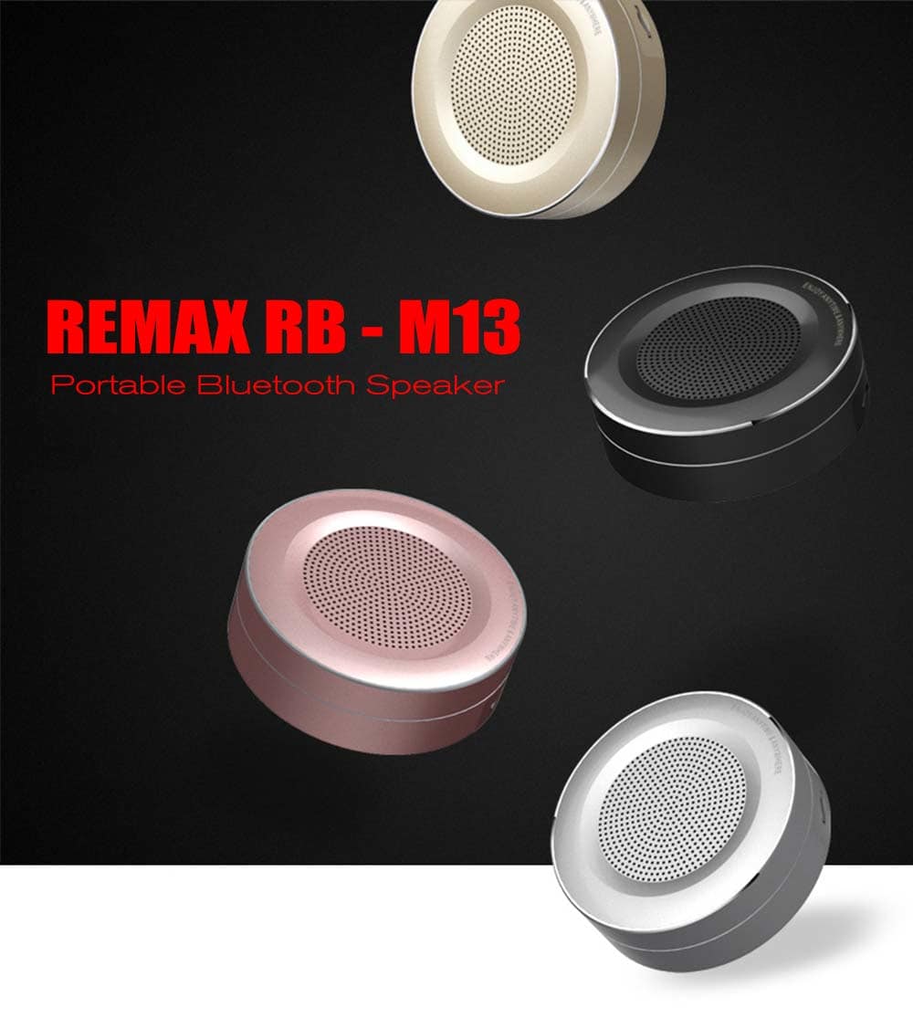REMAX RB - M13 Portable Bluetooth Speaker- Black