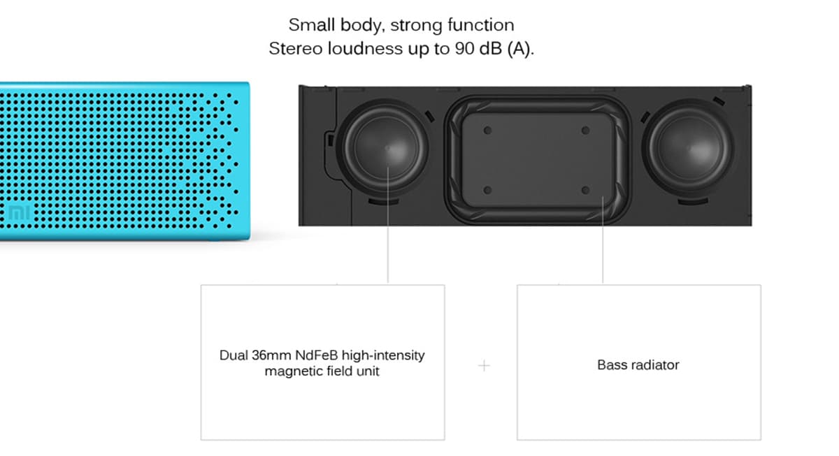 Original XiaoMi Bluetooth 4.0 Speaker Built-in Battery Support Hands-free Calls TF Card Slot International Version for iPhone 6S / 6S Plus / iPad Pro / Samsung Galaxy Tab S2- Golden