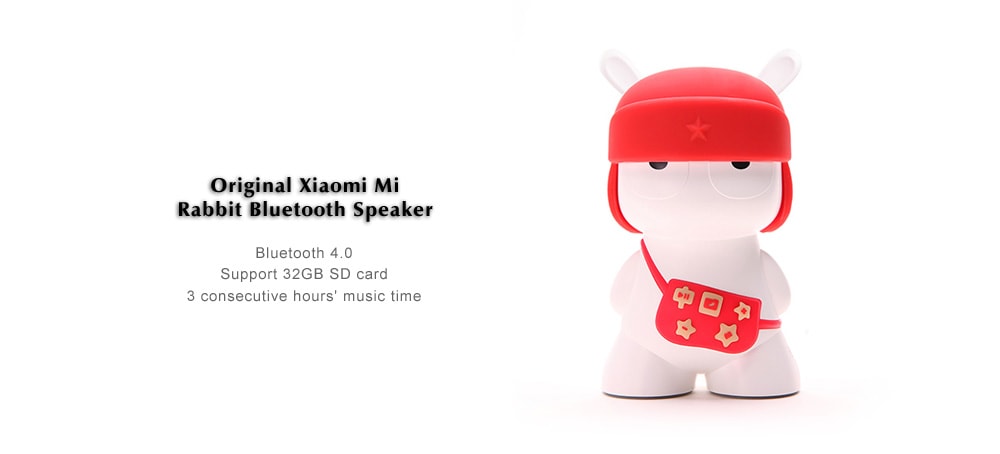Original Xiaomi Mi Rabbit Sparkle Wireless Bluetooth Speaker for Phone / Tablet PC- Red
