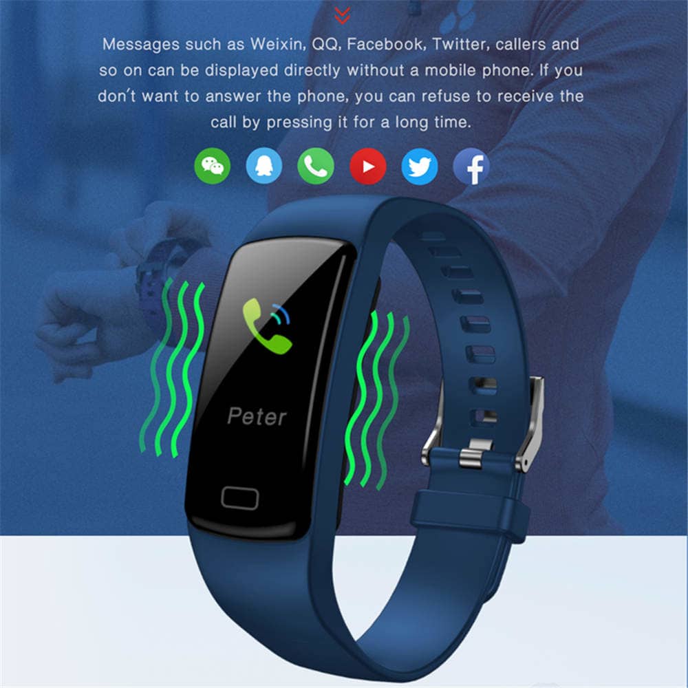 Y9 Smart Watch Color Screen Heart Rate Blood Pressure Monitoring Smart Watch- Multi-D