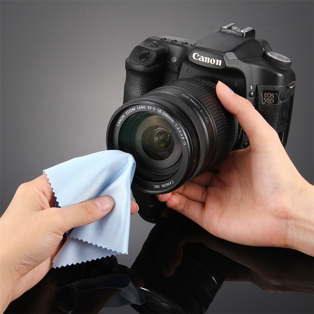 PULUZ 10pcs Microfiber Cleaning Cloths for GoPro LCD / TV Screen Glasses- Pastel Blue