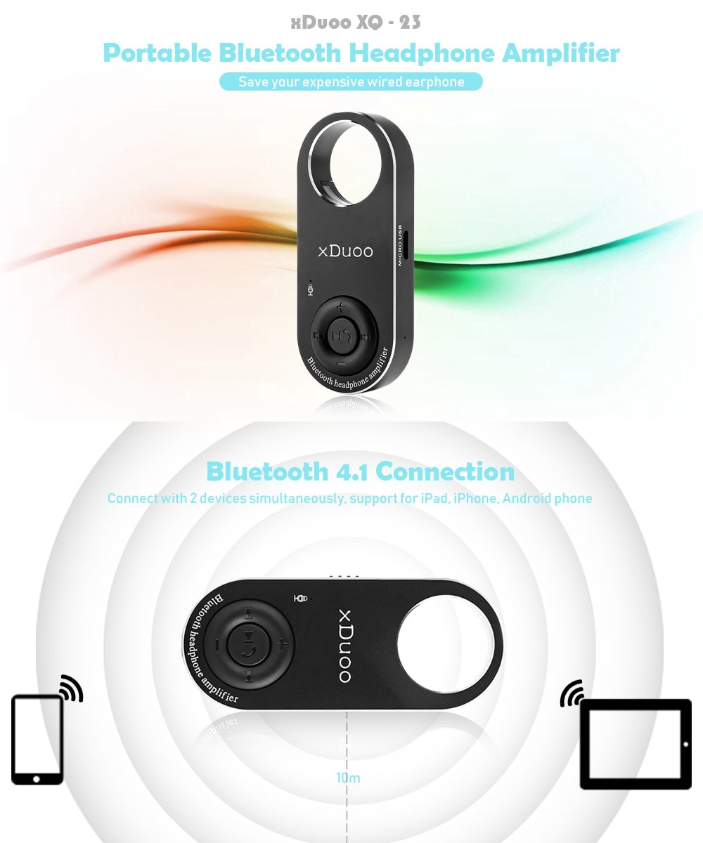 xDuoo XQ - 23 Hi-Res Headphone Amplifier for PC Smartphone - Black