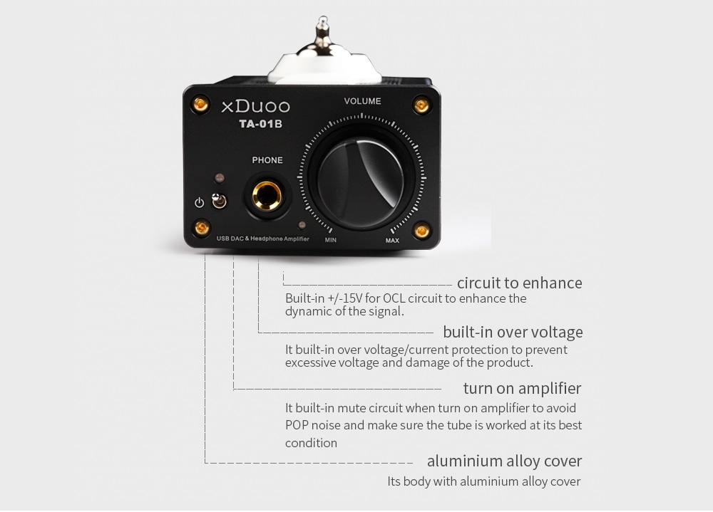 XDUOO TA - 01B High Performance USB Decoding Amplifier - Black