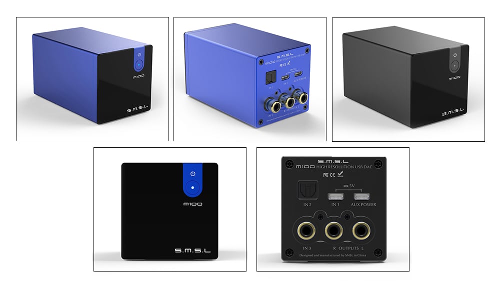 S.M.S.L M100 Audio Decoder Headphone Amplifier- Blueberry Blue