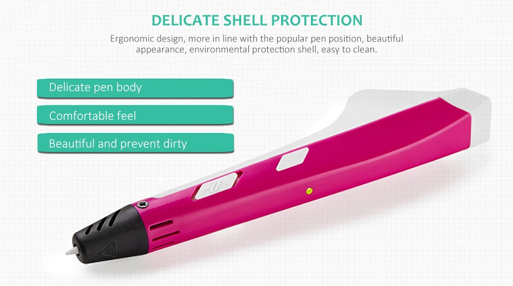 SDH1604 USB Rechargeable 3D Print Pen with Intelligent Temperature Control Mute Thermovent - White