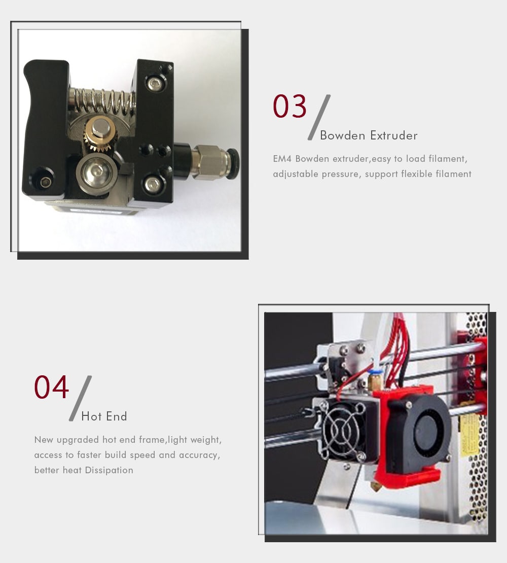 Zonestar P802Q Metal Frame Reprap Prusa I3 DIY 3D Printer Kit- Silver US Plug