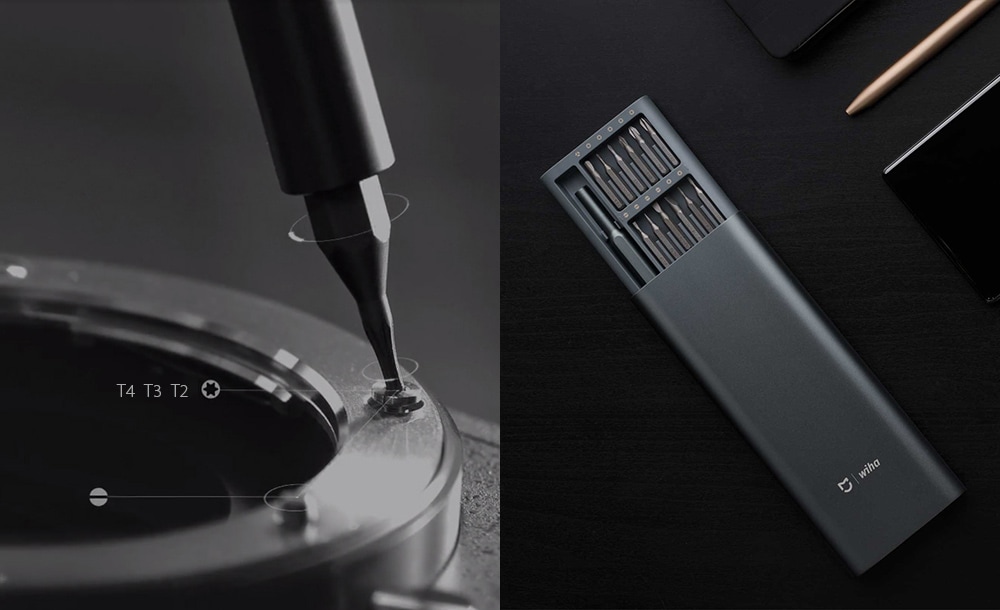 Xiaomi Wiha 24 in 1 Precision Screwdriver Kit for Repairing Work- Gray