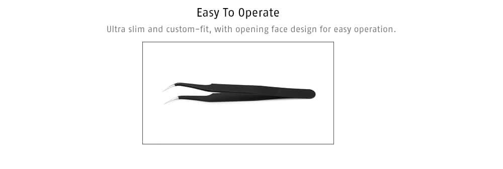 WLXY ESD - 2015 Stainless Steel Hardened Tweezers Maintenance Tool Kit Curved Bit- Black