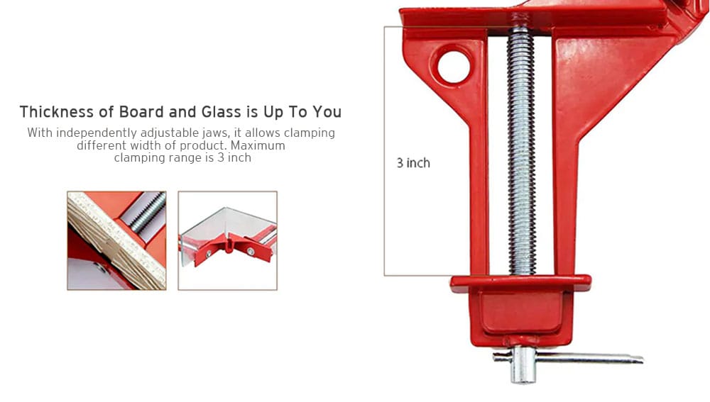 Woodworking 90 Degrees Right Angle Clip Fixing Clip- Red