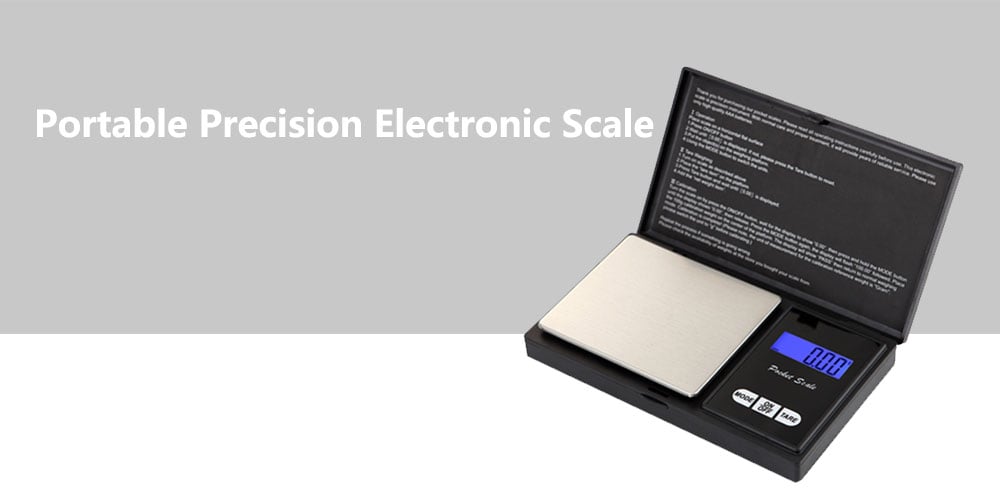 Portable Precision Electronic Scale 0.01g- Black 300g / 0.01g