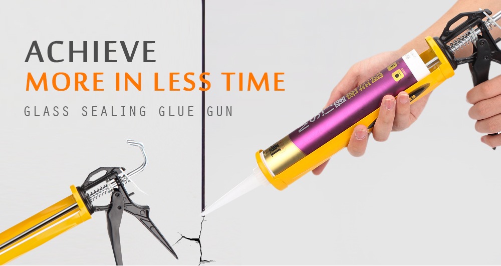 Professional Portable Labor-saving Mini Glass Sealing Glue Gun Best Wireless Glue Gun- Bright Yellow