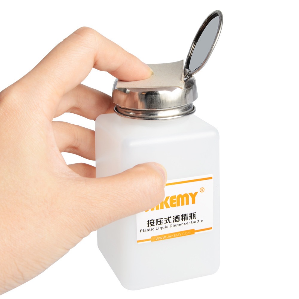 Pump Dispenser Alcohol Polish Makeup Cleanser Liquid Remover- White
