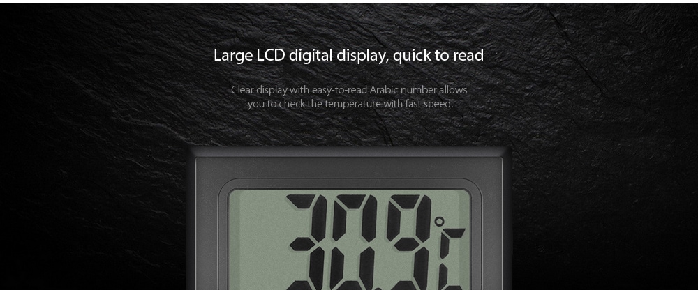 Mini LCD Digital Thermometer Temperature Indoor Convenient Sensor Meter- Black