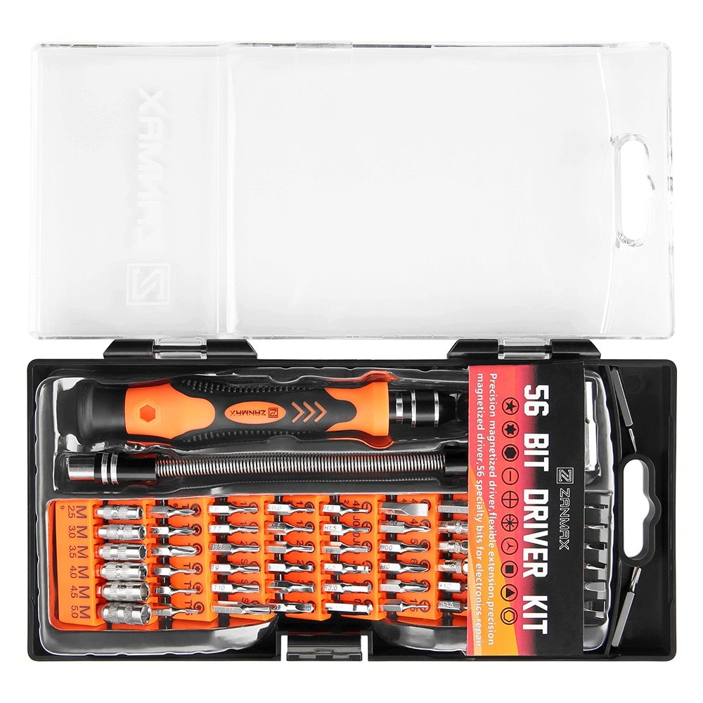 ZANMAX Screwdriver Appliance Repair Tool Set of 60- Black and Orange First Version