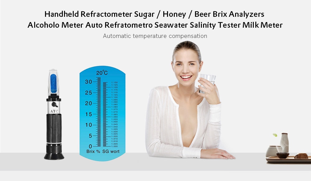 RZ113 Handheld Brix Refractometer Sugar Density Measurement Saccharimeter Precision Instruments- Colormix