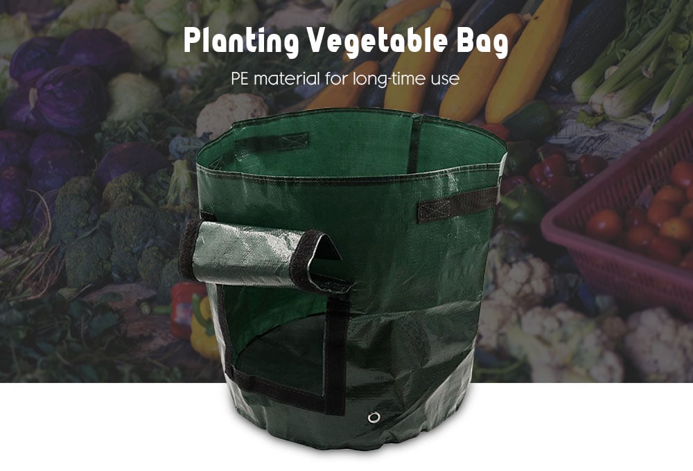 Potato Planting Vegetable Bag Simple Gardening PE Barrel- Medium Sea Green