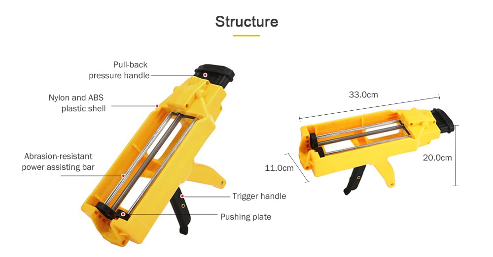 Professional Labor-saving Seaming Glue Gun for Crafting- Yellow