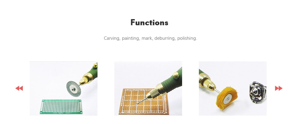 WLXY WL - 800 Carving Painting Mark Deburring Polishing Electric Drill Grinder Set- Colormix EU Plug