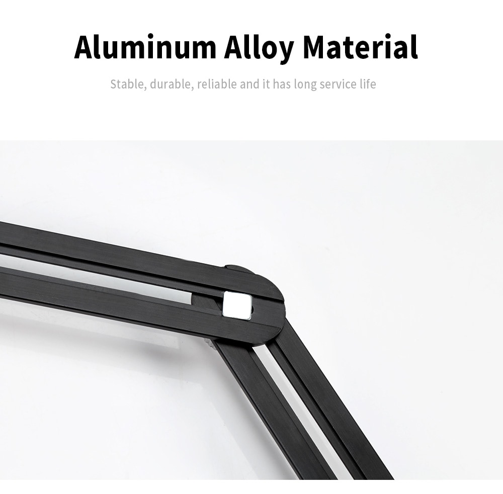 Six-folding Ruler Multi Angle Aluminum Alloy Measuring Tool- Black