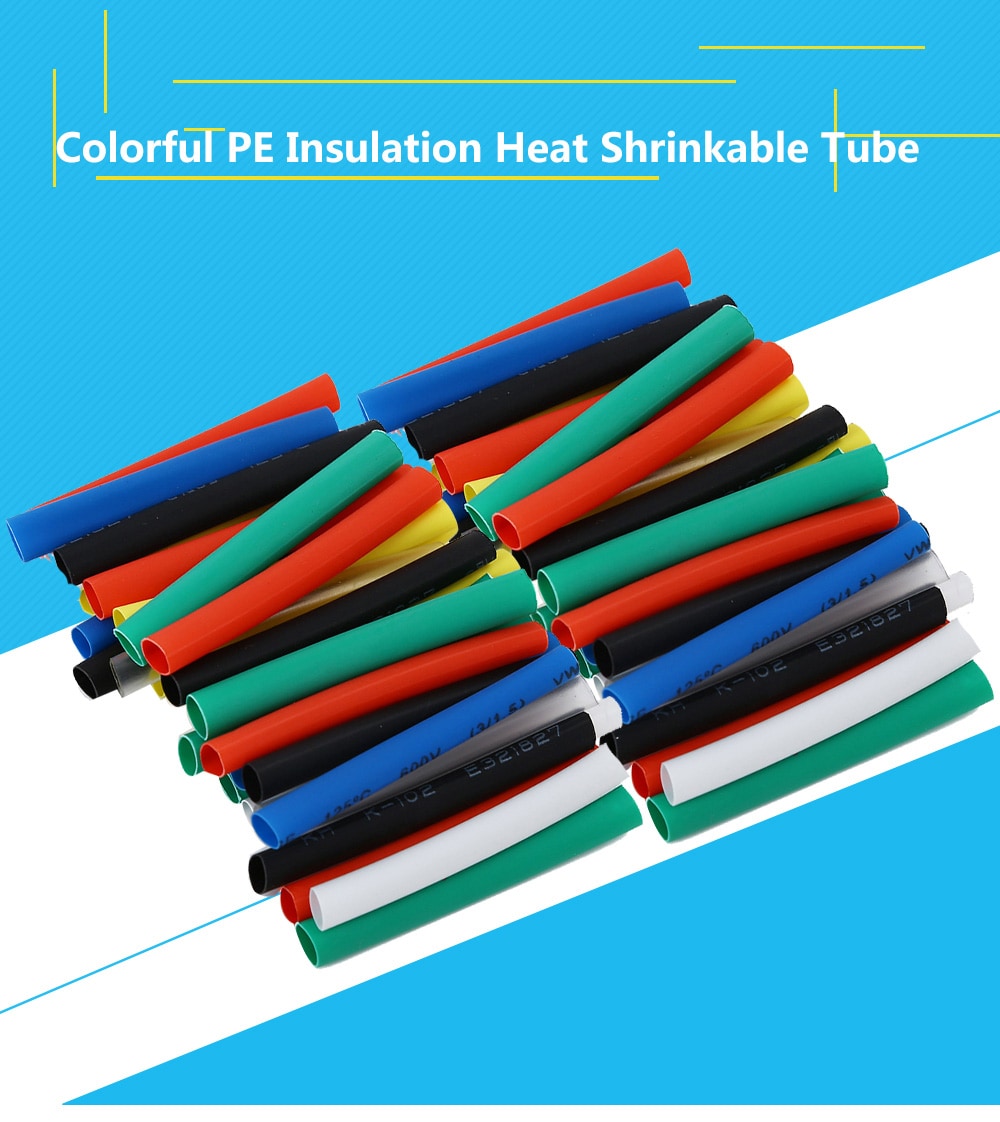 TOOSN 328pcs / Pack Colorful Insulation Sleeve Flame Retardant Heat Shrinkable Tube- Colorful