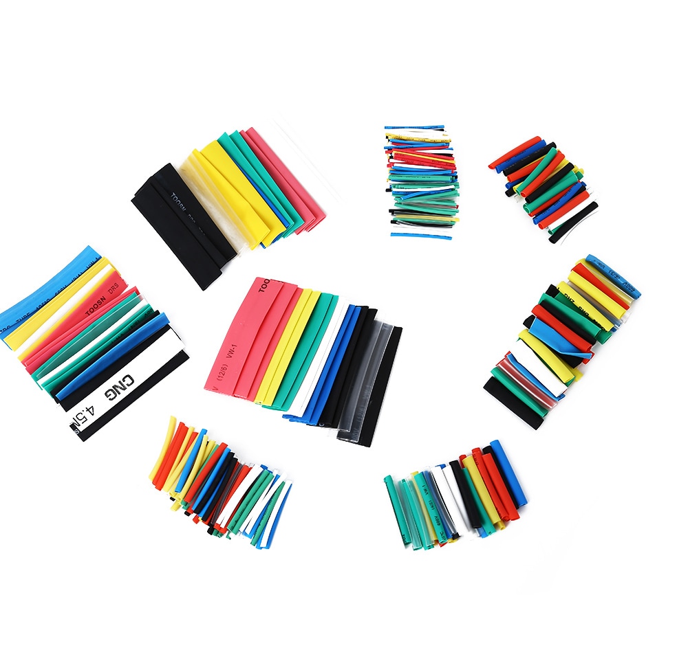 TOOSN 328pcs / Pack Colorful Insulation Sleeve Flame Retardant Heat Shrinkable Tube- Colorful