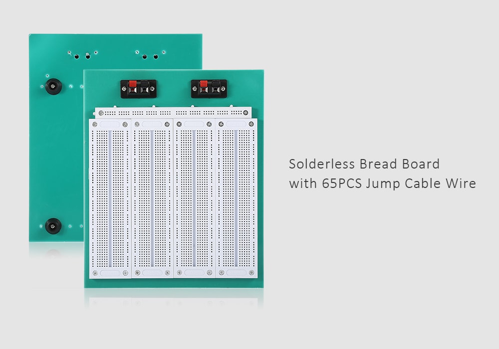Solderless Bread Board with 65PCS Jump Cable Wire- Green