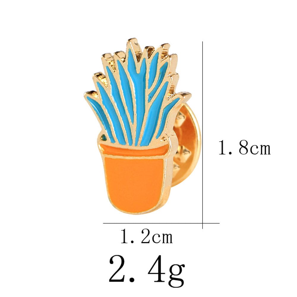 The new creative suit cactus potting drip brooch brooch plants- Multi