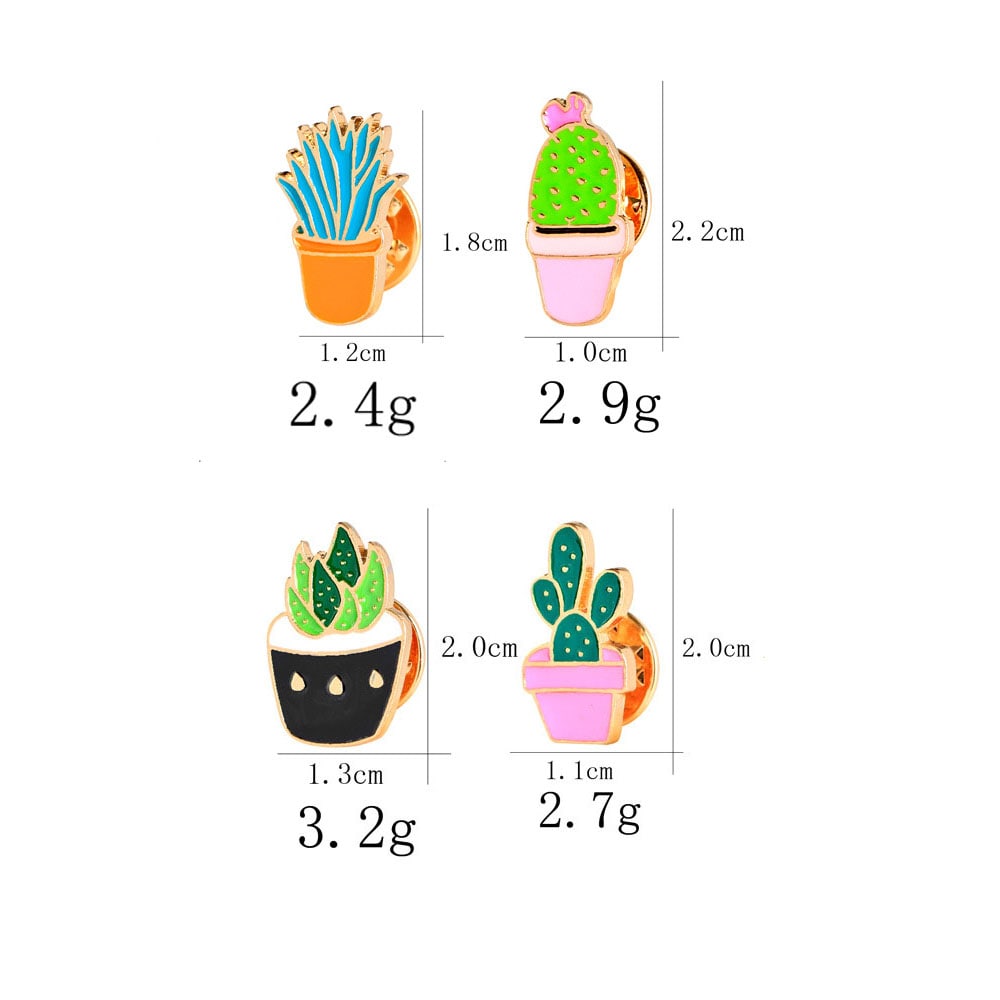 The new creative suit cactus potting drip brooch brooch plants- Multi